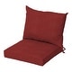 preview thumbnail 5 of 46, ARDEN Olefin Outdoor 21 x 21 in. Dining Chair Cushion Set Nautical Red