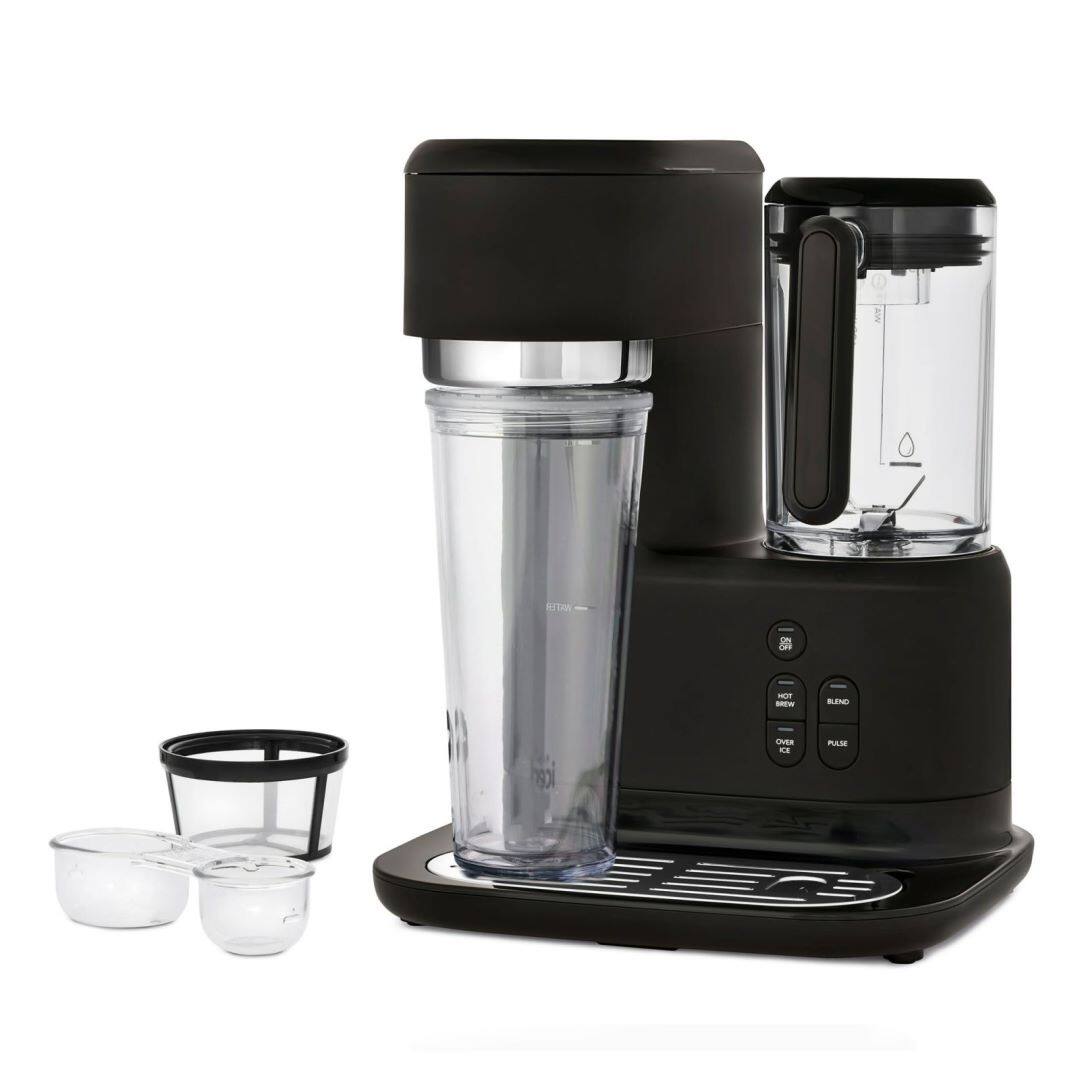 Single Serve Frappe and Iced Coffee Maker with Blender, Black On Sale