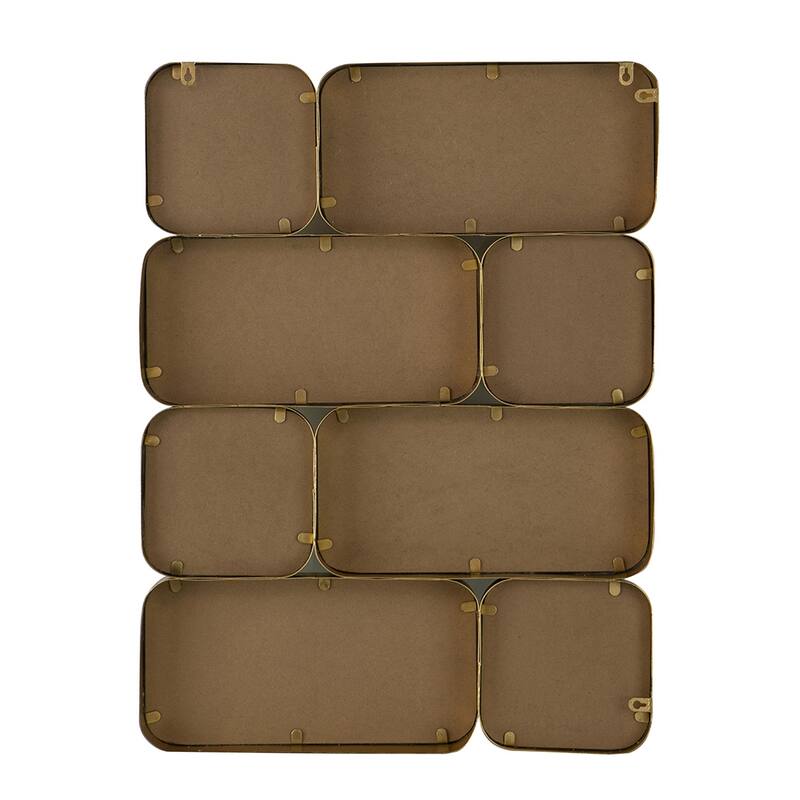 32" Rectangle Wall Decor Mirror with Metal Framed - Gold