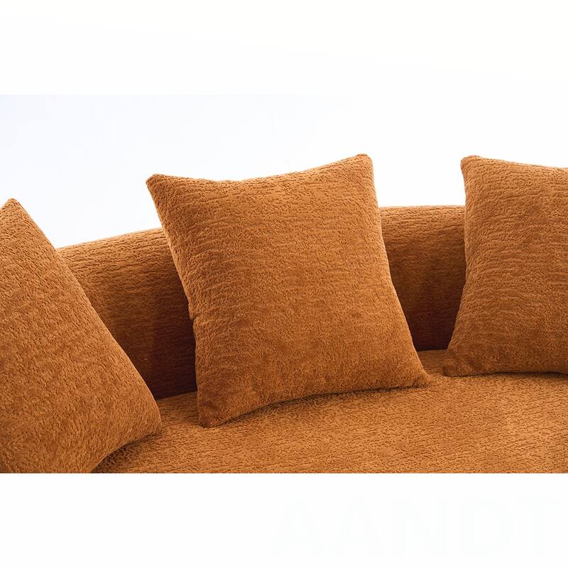 Chenille Fabric Loveseat Sofa