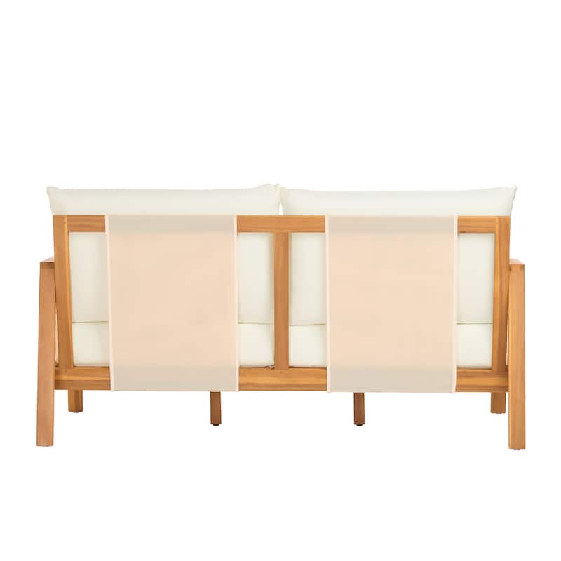 Christopher Knight Home - Nancy 2-Piece Outdoor Acacia Wood Loveseat and Coffee Table Seating Set