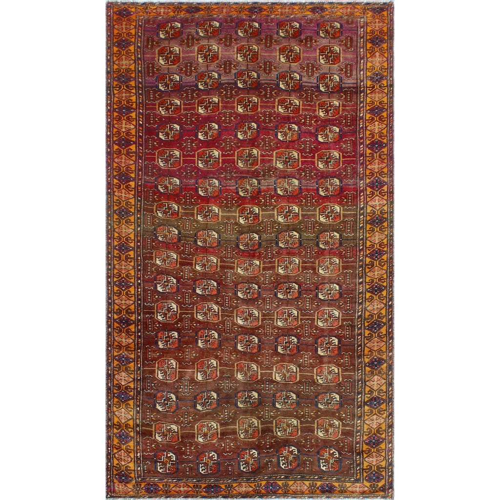 Balochi Carson Purple/Brown Rug - 5'9" x 10'5"