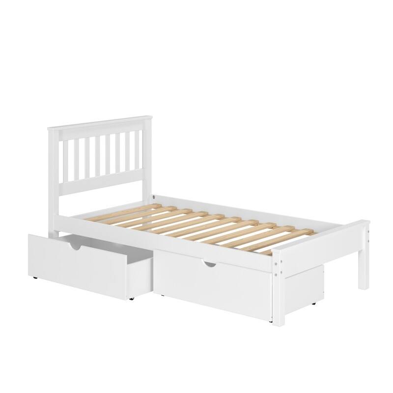 Twin Contempo Bed in White