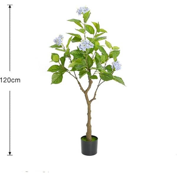 dimension image slide 0 of 2, Artificial Hydrangea Flower Tree for Home Office Housewarming Decor