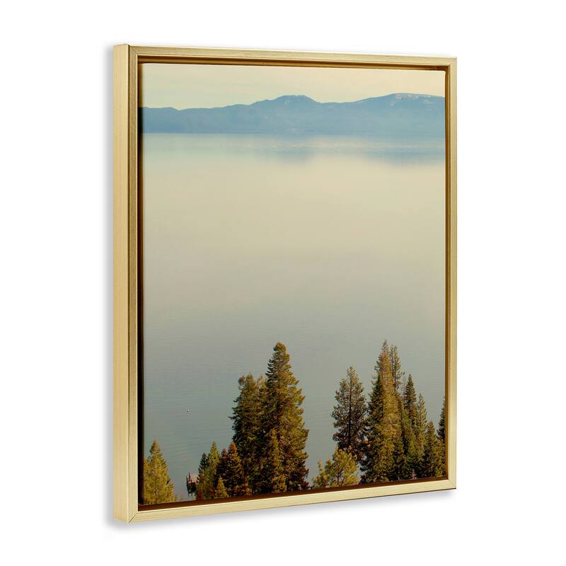 Stupell Pure Bliss Lake View Framed Floater Canvas Wall Art Design By Gemma Bardot