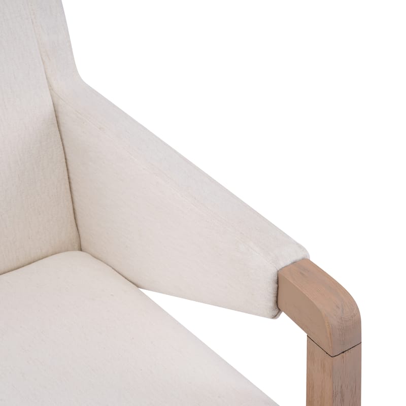 Christopher Knight Home - Set of 2 Mid-Century Modern Upholstered Dining Chair with Rubberwood Frame