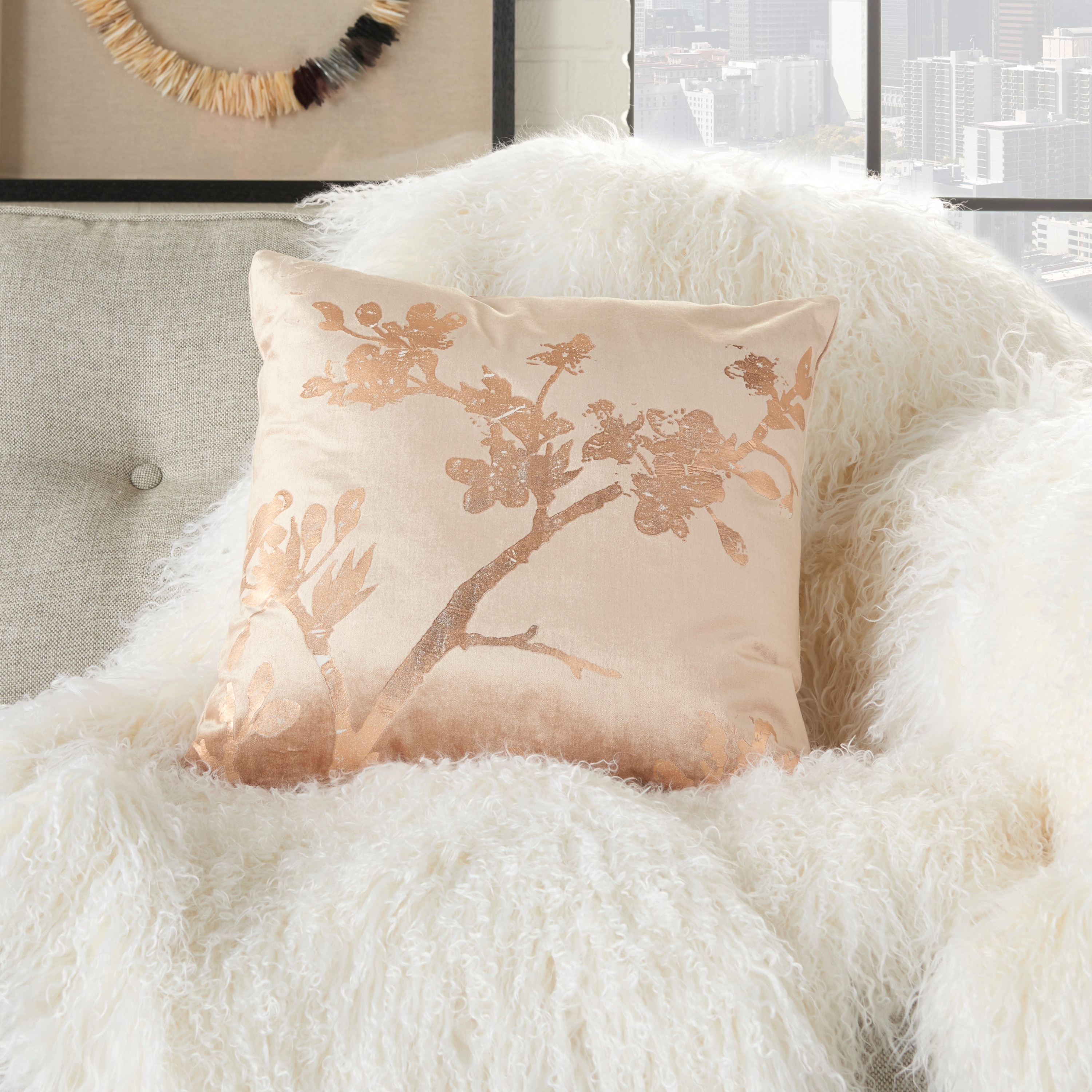 rose gold bed pillows