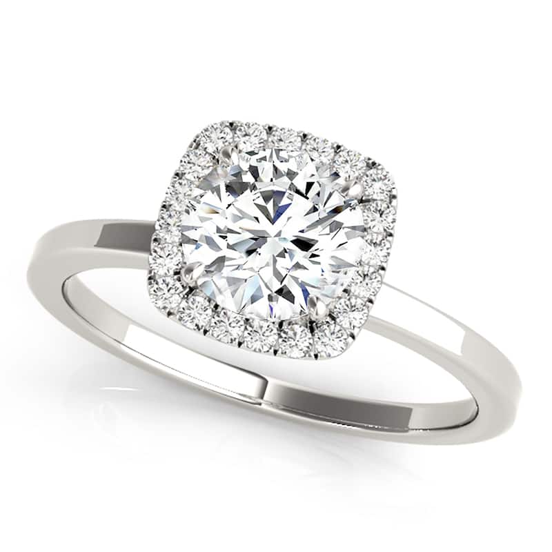 Auriya 14k-White Gold Lab Grown Round Diamond Halo Engagement Ring 0.50 to 5.00 ct. tw. (F-G VS) - 6 - 5.00 ct. tw.
