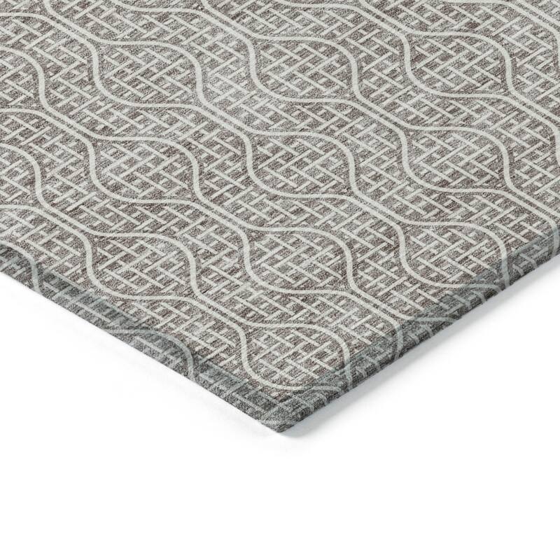 HomeRoots Geometric Transitional Rectangle Outdoor Rug