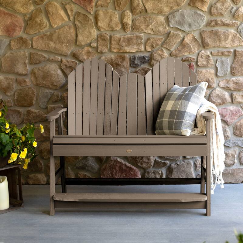 HIGHWOOD Hamilton 4-Foot Counter Height Bench - N/A - Woodland Brown