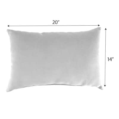 20" x 14" Solid Tufted Indoor Lumbar Throw Pillow with Button