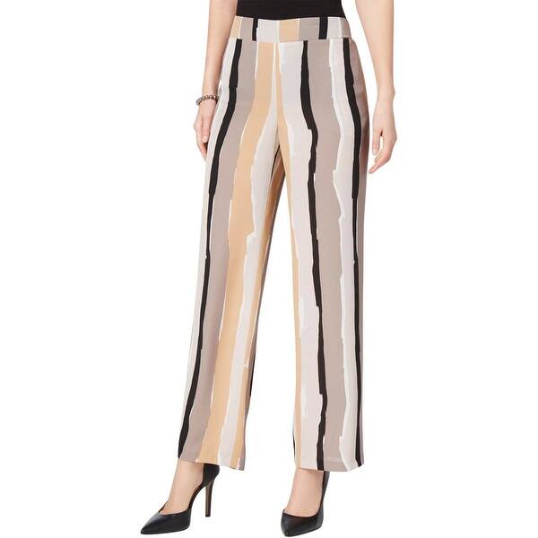 Nine West Womens Wide Leg Pants Striped High Rise Overstock 27815416 Nine west jeans size 8 waist 28 cotton stretch denim button flap pockets 31ltop rated seller. overstock com