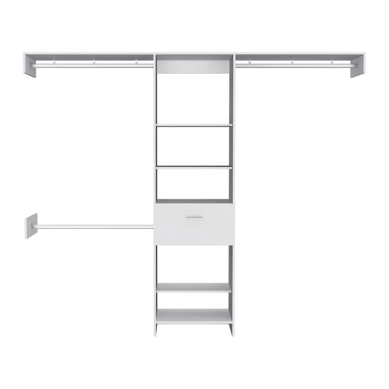Closet System for Living Room, Apartment, Bedroom - White