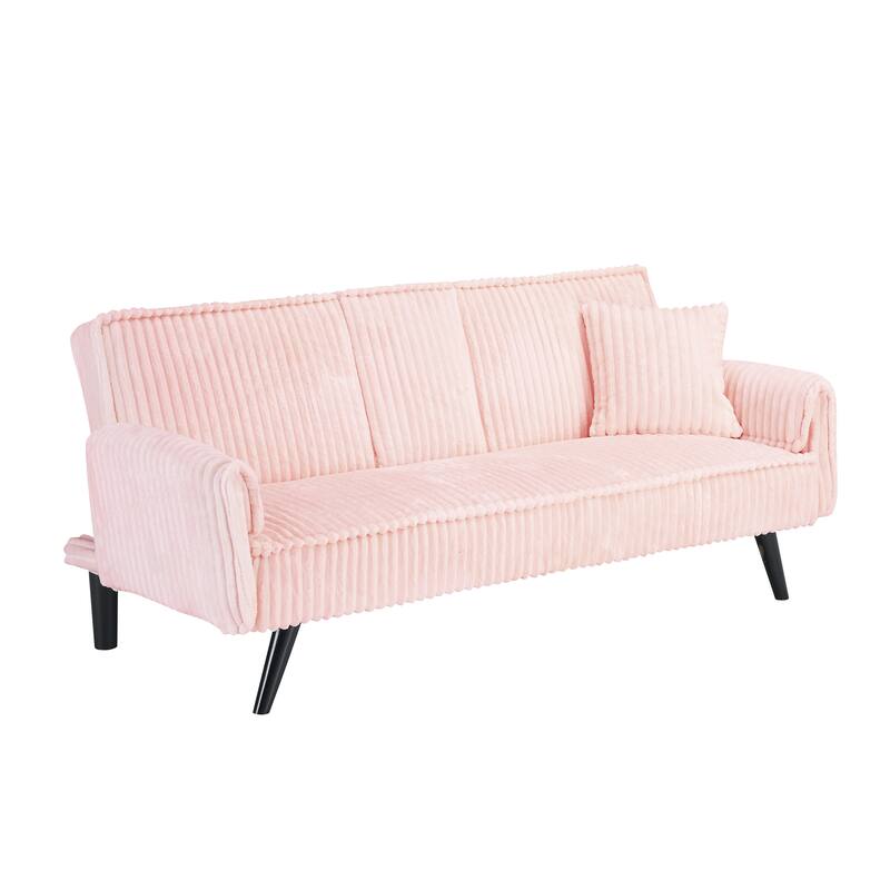 Minimalist Style Straight Line Corduroy Sofa