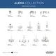 preview thumbnail 5 of 8, Alexa Collection 9-Light Brushed Nickel Etched Linen With Clear Edge Glass Modern Chandelier Light