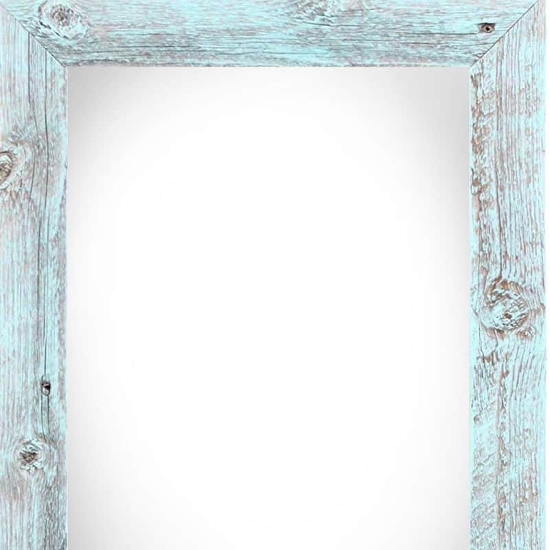 HomeRoots 20" x 24" Blue Solid Wood Hanging Picture Frame