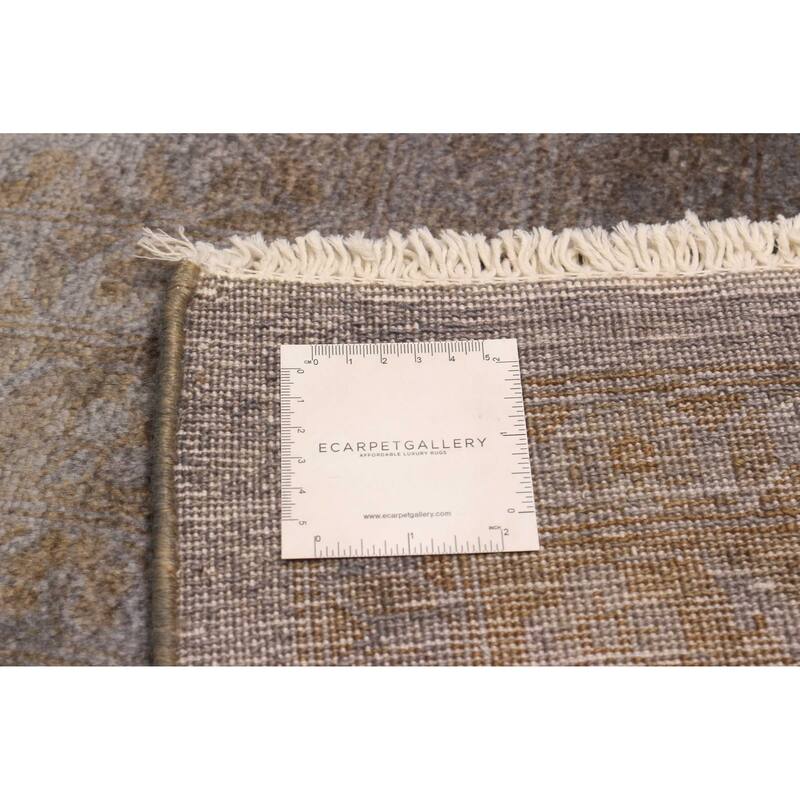 ECARPETGALLERY Hand-knotted Vibrance Grey Wool Rug - 9'1 x 12'7