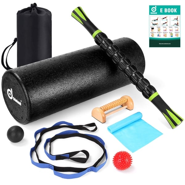 Roller, Ball, And Massage Bar Pack. Foam Roller For Therapy, Muscle Massage, Pilates, And Yoga. Fitness Foam Roller. 45cm Foam Roller For Pain Relief And Workouts