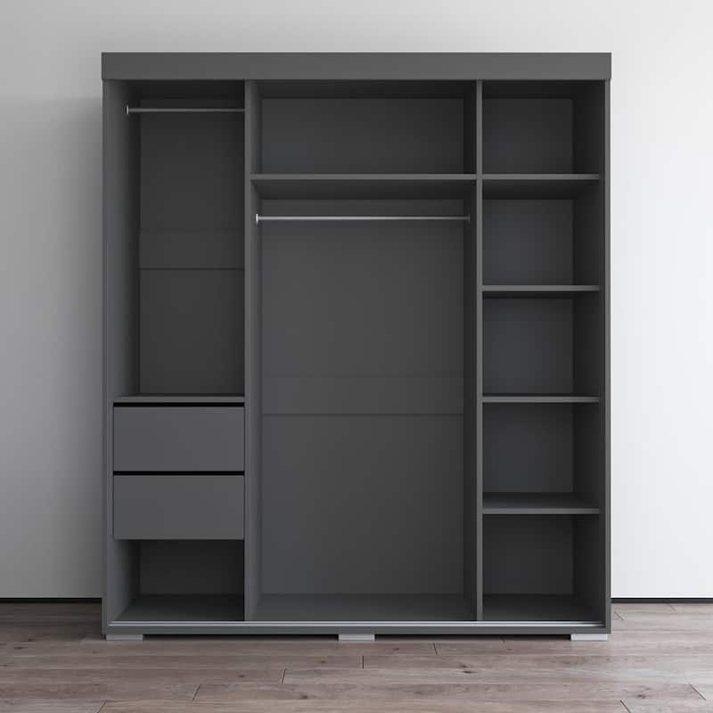 Aria Modern 3-door Wardrobe Armoire with Mirror