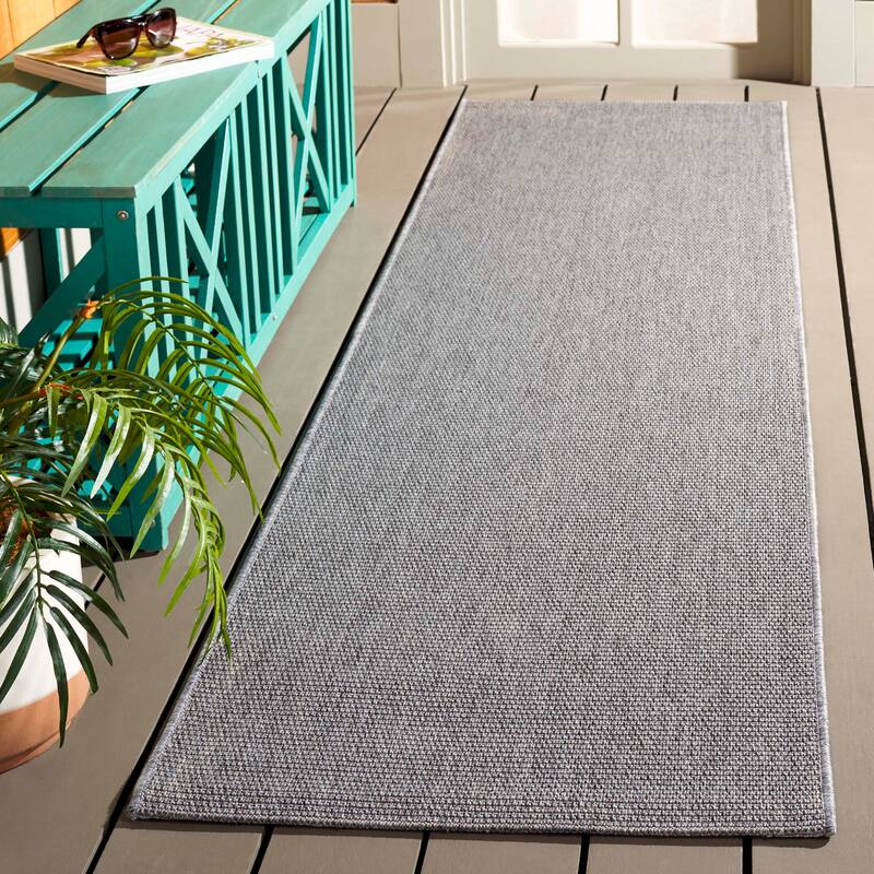 SAFAVIEH Sisal All-Weather Ajrie Indoor/Outdoor Waterproof Patio Backyard Rug - 2'2" x 6'7" - Grey
