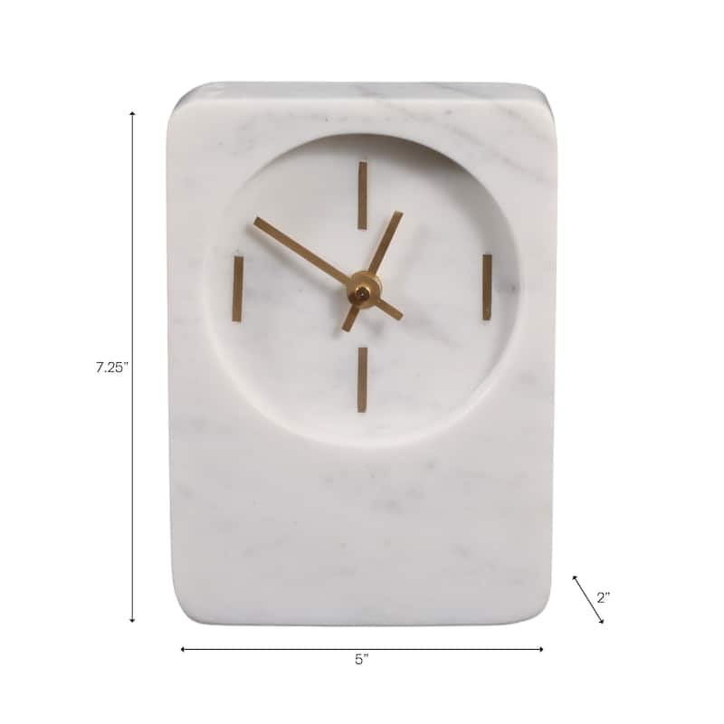 Contemporary Marble Decorative Clock