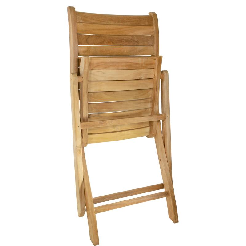 Nordic Style Natural Teak Folding Dining Chair