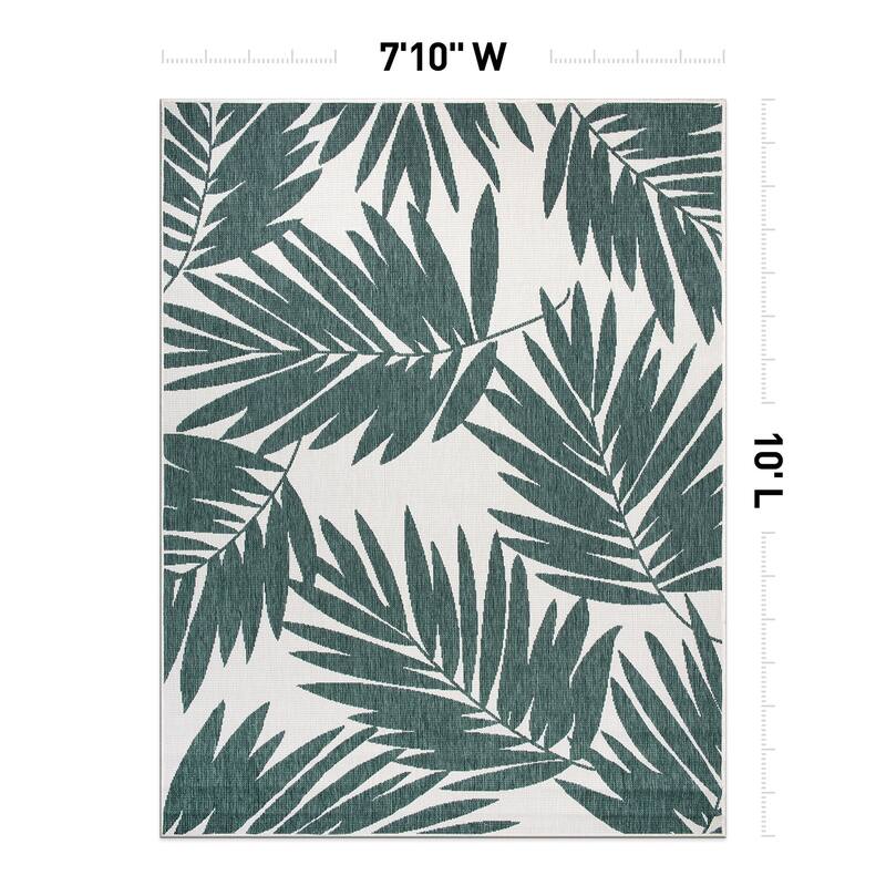 World Rug Gallery Floral Nature Inspired Indoor/Outdoor Area Rug