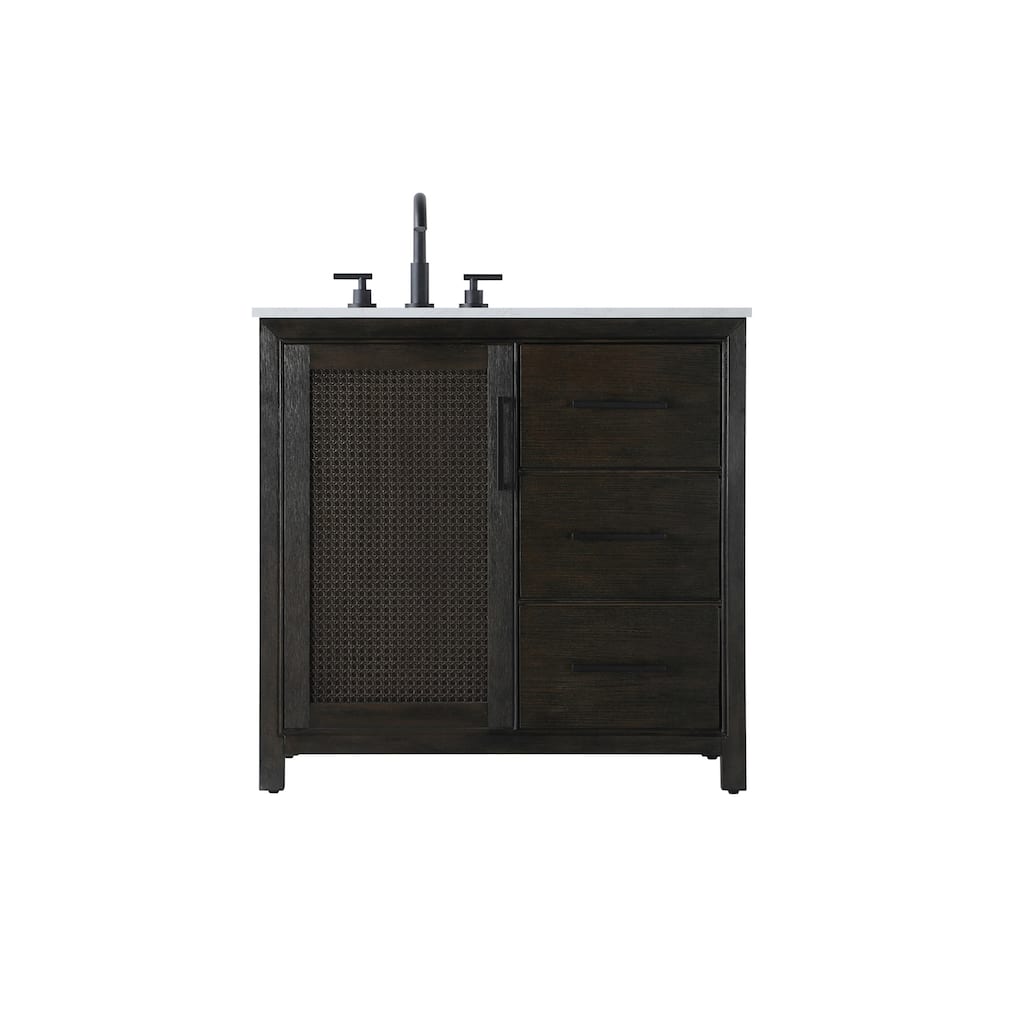 Elegant Lighting VF29536 Alina 36" Free Standing Single Basin Vanity