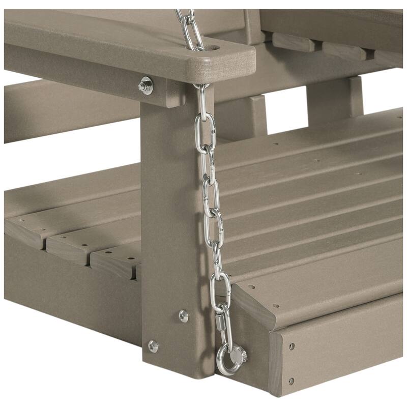 Nashville Poly 54 Inch Porch Swing with Folding Cup Holder