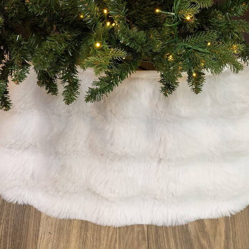 Kurt Adler 10 by 24-Inch White Tree Collar