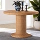 preview thumbnail 2 of 7, Farrow Bohemian Braided Light Honey Rattan Dining Table - Light Honey