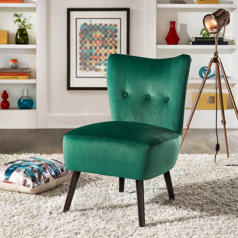 Imani 22.5" Wide Tufted Accent Chair by iNSPIRE Q Bold - Green