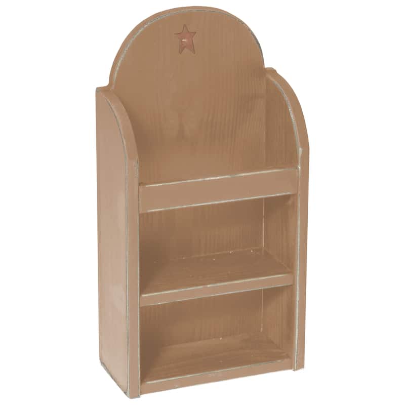 Farmhouse Magazine Rack - Rounded - Sand Brown