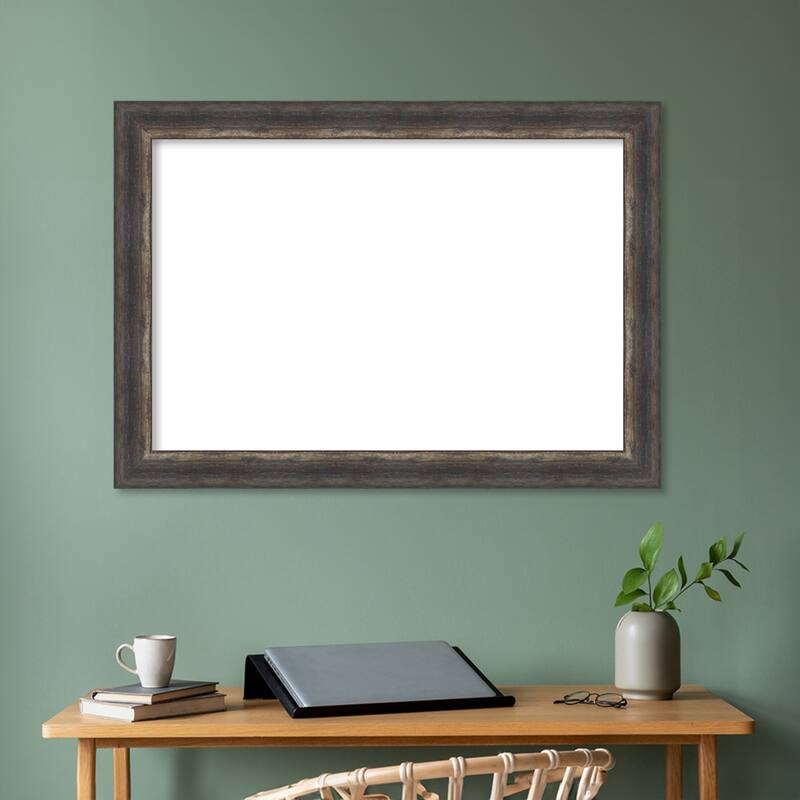 Amanti Art Bark Rustic Char Framed Dry Erase Magnetic Board