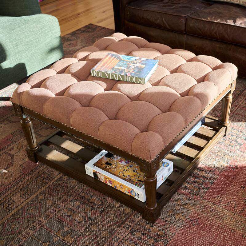 Maven Lane Mesa Square Upholstered Coffee Table