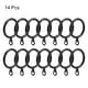 preview thumbnail 4 of 8, Curtain Rings, Metal Drapery Ring for Curtain Rods 14 Pcs Black - 28mm