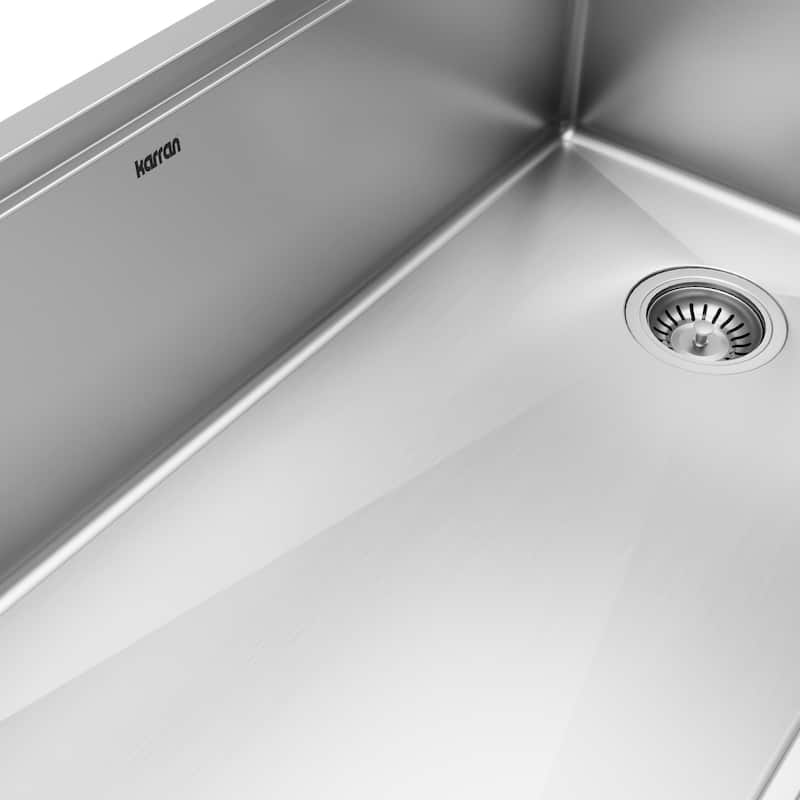 Karran Elite WSA-46-PK1 Apron Front Farmhouse 36" Single Bowl Stainless Steel Workstation Sink