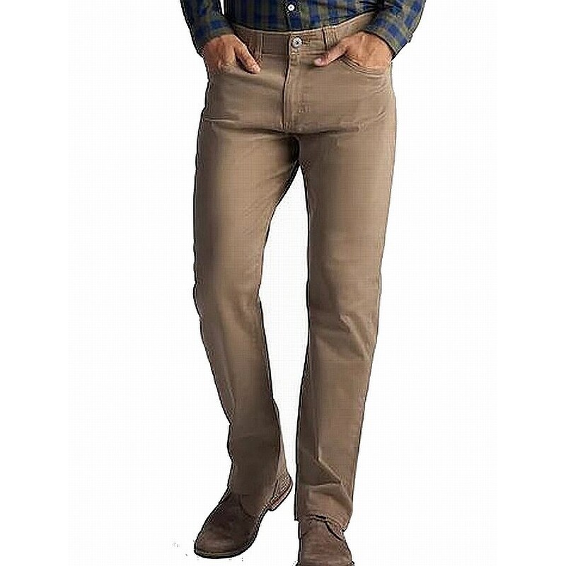 Shop Lee Mens Pants Brown Size 46x32 Straight Fit Tapered Leg