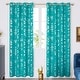 preview thumbnail 18 of 95, Deconovo Silver Leaves Curtain Panel Pairs(2 Panel) W52 x L95 - Teal
