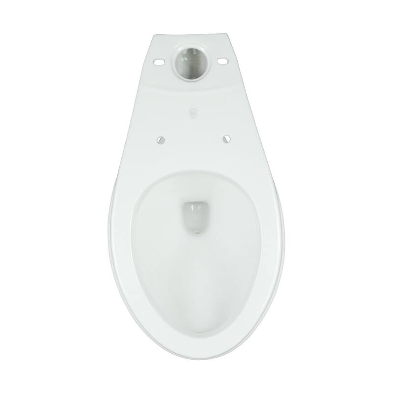 White Porcelain Sheffield Elongated Toilet Bowl Only with Plastic No slam Seat with Bumpers Renovators Supply