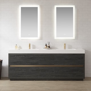Huesca Bath Vanity with Composite Integral Sink Top and Mirror