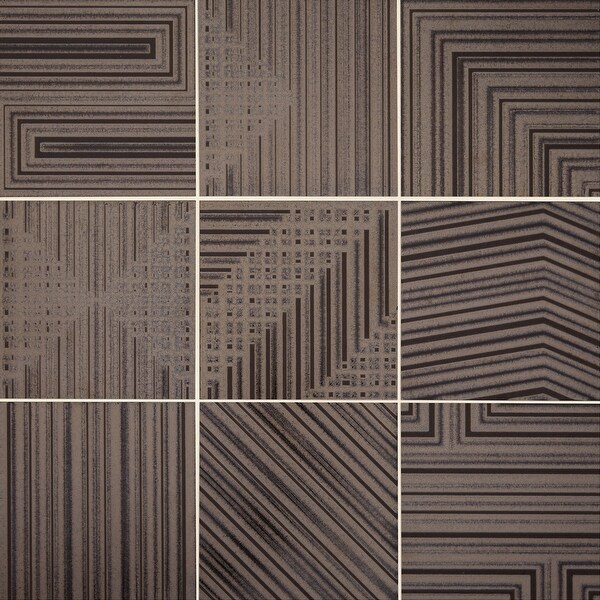 Daltile GF88DECOP Geometric Fusion - 7-3/4" Square Wall Tile - Unpolished Visual
