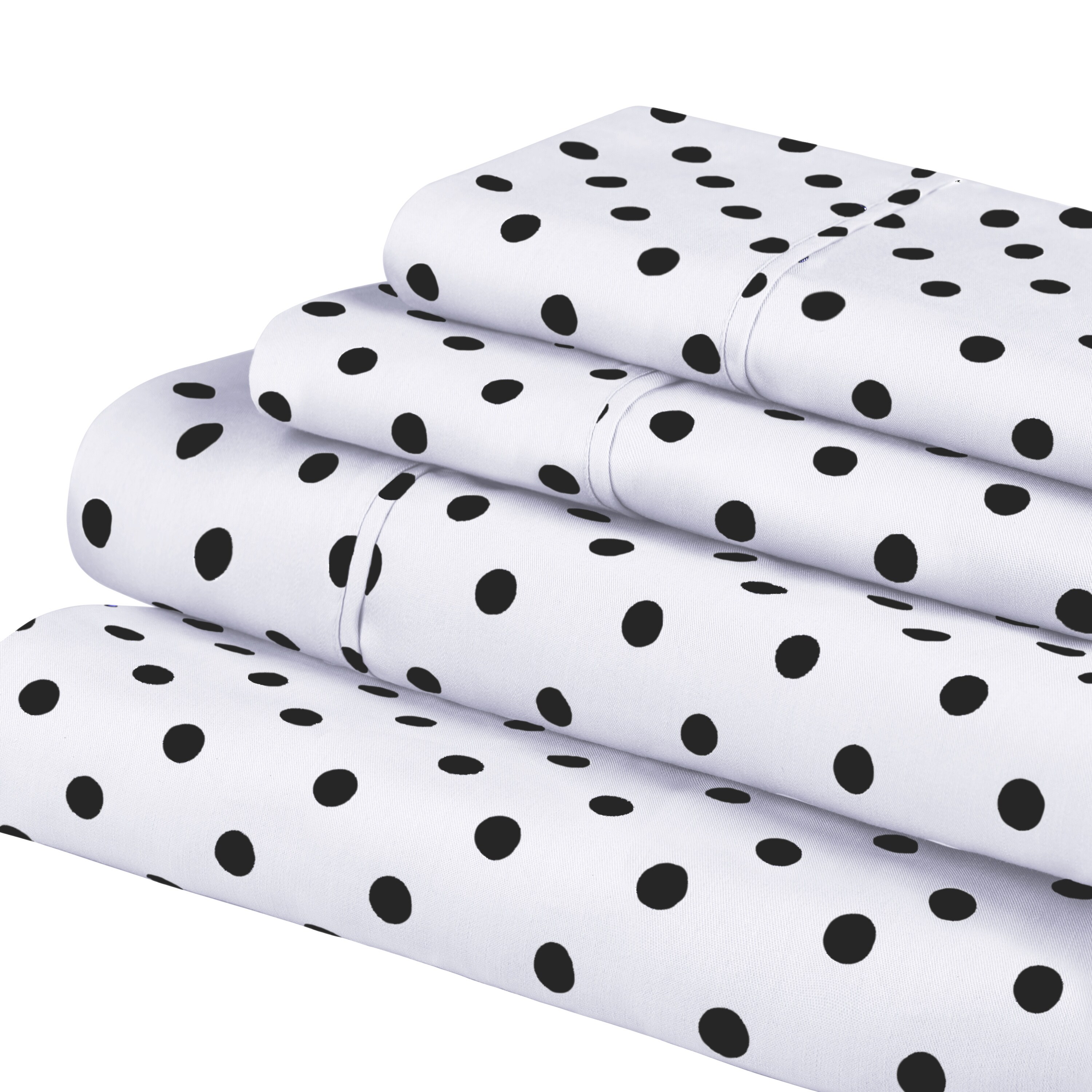 Superior Thread Count 600TC Cotton Blend Polka Dot Bed Sheet-image