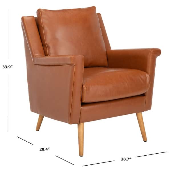 dimension image slide 0 of 4, SAFAVIEH Astrid Mid-century Arm Chair - 28.7" x 28.4" x 33.9"