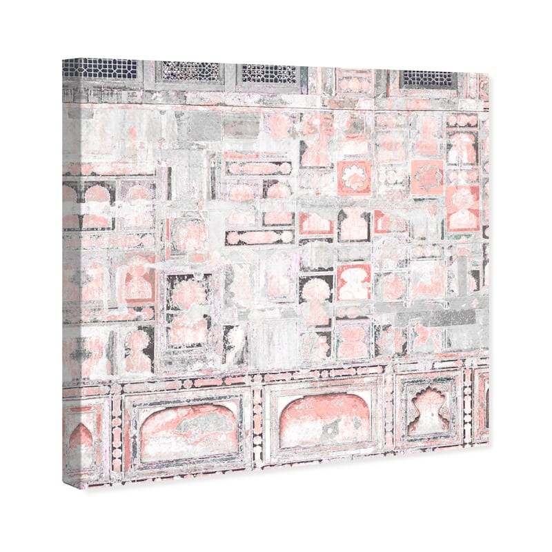 Wynwood Studio Canvas World and Countries Details of Akbar Pink and Light Pink Modern & Contemporary Wall Art Canvas Print
