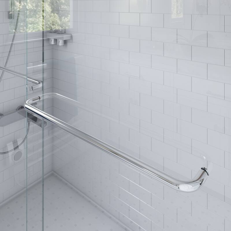 Seawin Verona Light Bypass Frameless Sliding Glass Shower Door 56 - 60 in. W x 76 in. H 1/4 in. (6 mm) Clear Tempered Glass