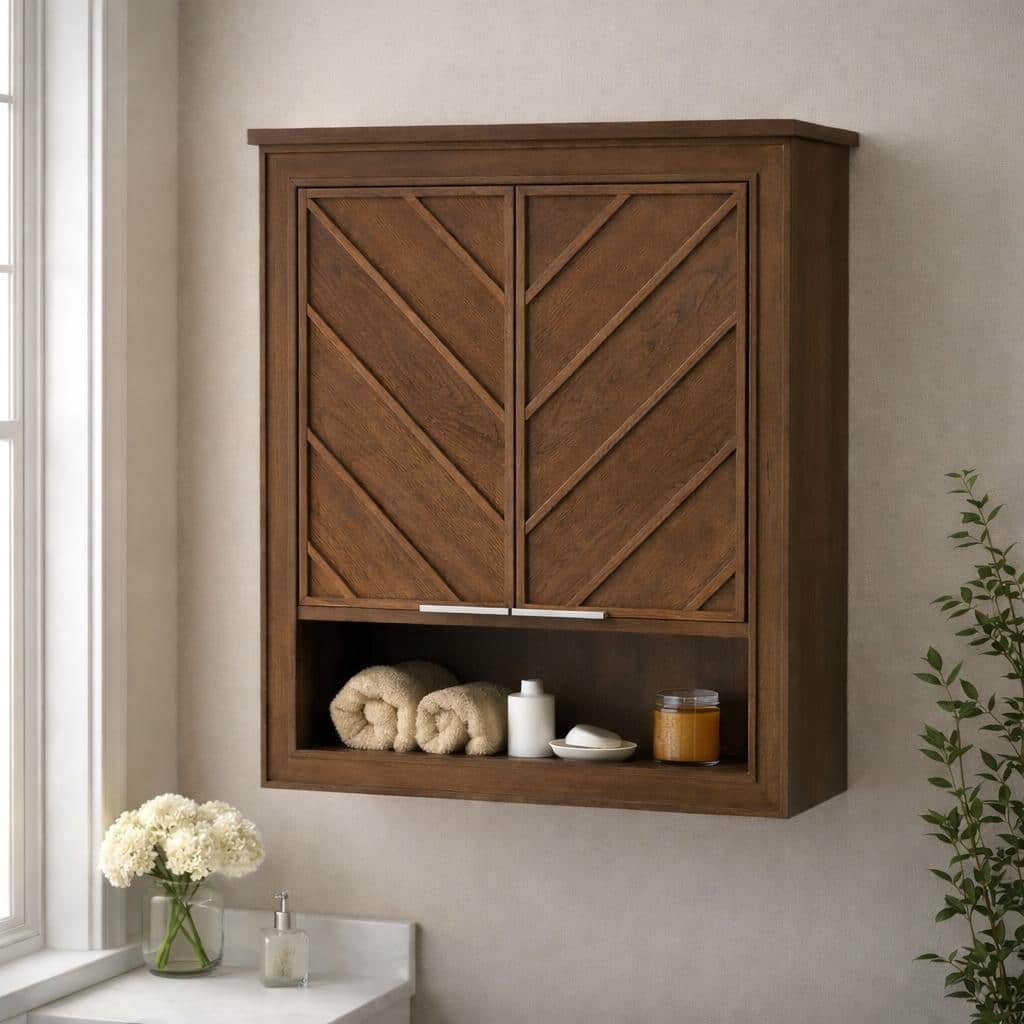 Frank Lloyd Wright USONIA Progression 24-inch Wood Wall Cabinet