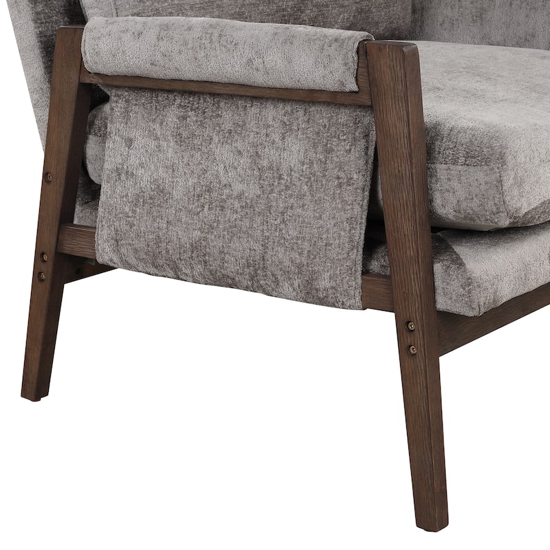 Mid-Century Velvet Accent Chair with Thick Seat Cushion for Living Room,Bedroom,Studio