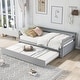 preview thumbnail 3 of 27, Multifunctional Extending Daybed with Trundle, Twin to King Wood Sofa Bed with Headboard for Small Spaces, No Box Spring Needed