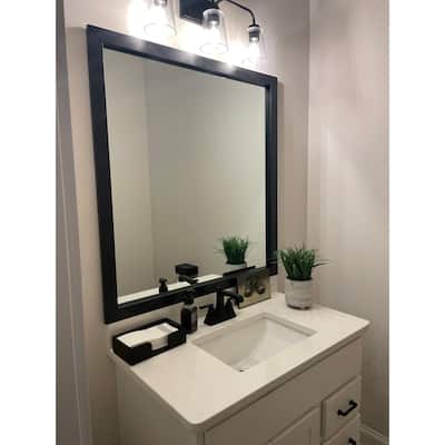 Frame My Mirror Brushed Chrome Framed Vanity Mirror, Meade Design